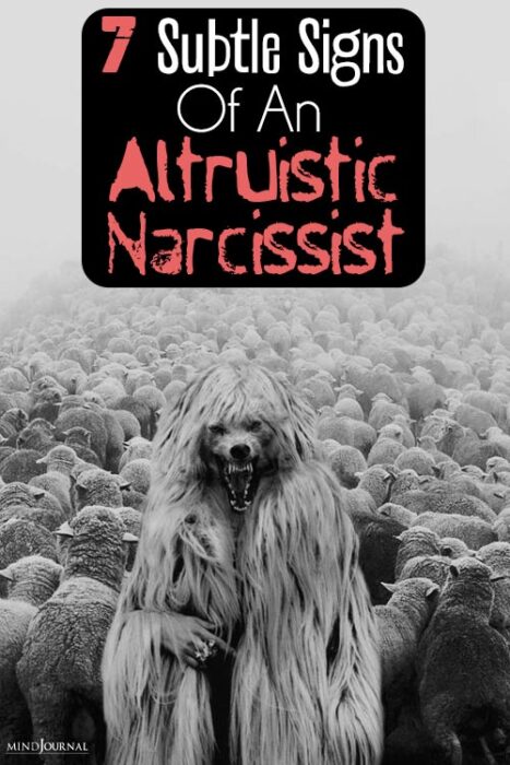 what is an altruistic narcissist