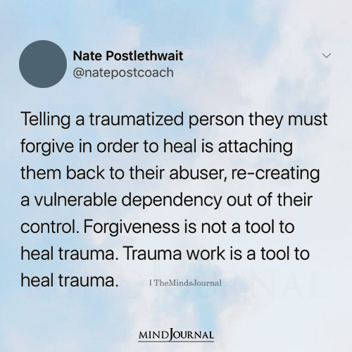 Telling A Traumatized Person They Must Forgive