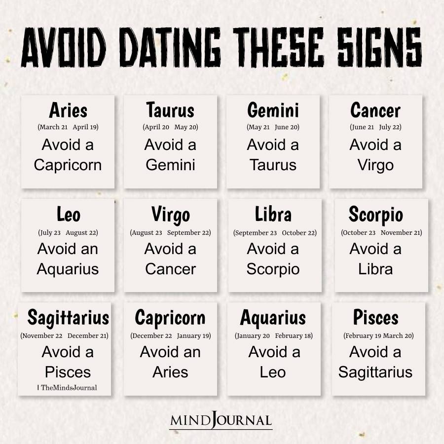 Which Zodiac Sign You Should Avoid Dating