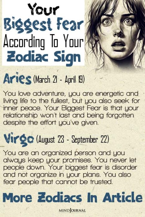 Your Biggest Fear According To Your Zodiac Sign - The Minds Journal