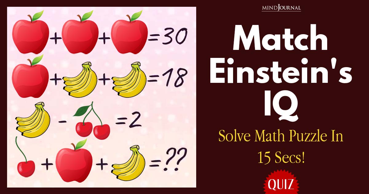 Albert Einstein IQ Test: Can You Solve This Tricky Question