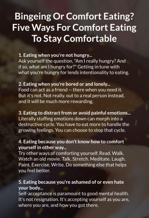 Comfort eating or binge eating?