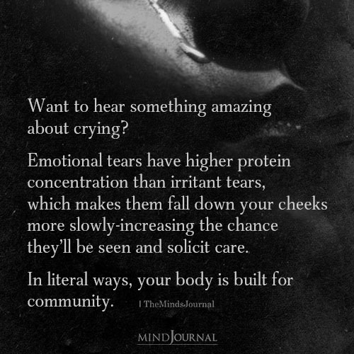 Emotional Tears Have Higher Protein Concentration
