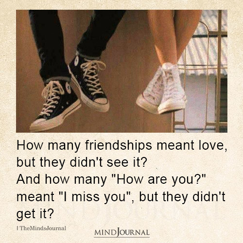 How Many Friendships Meant Love