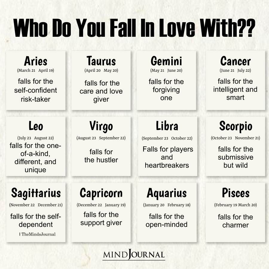 Who Does Each Zodiac Sign Fall For