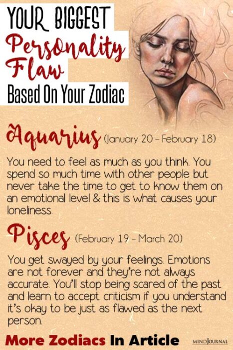 zodiac personality flaws