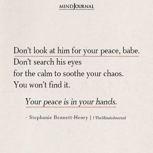 Your Peace Is In Your Hands