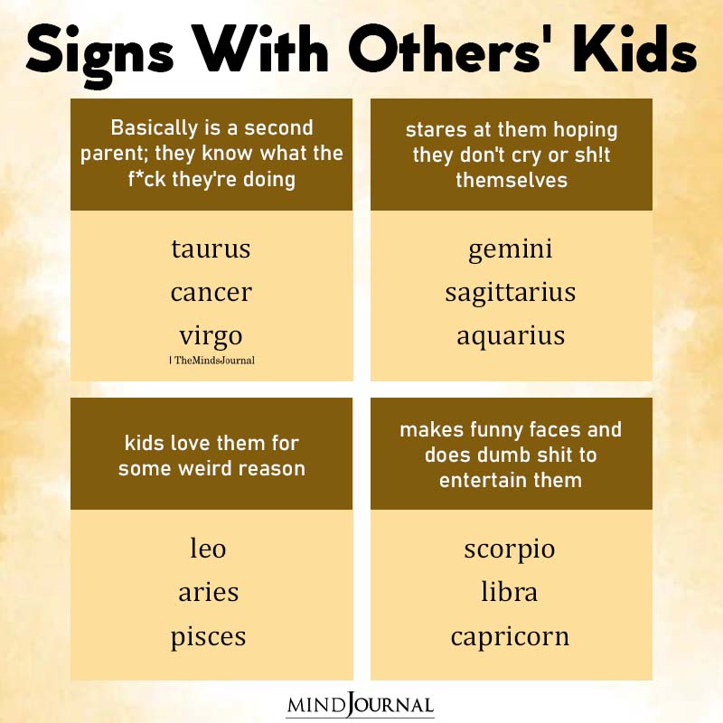 Zodiac Signs With Others' Kids