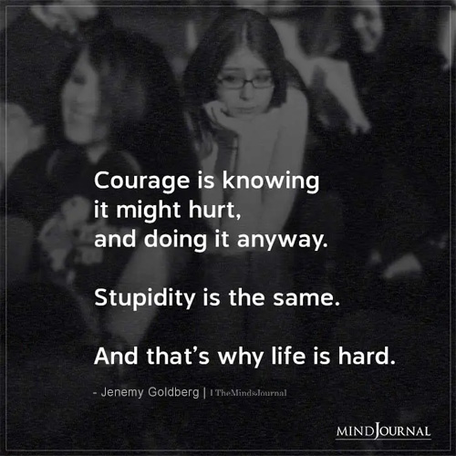 Courage Is Knowing It Might Hurt
