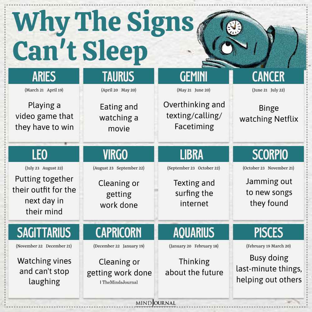Why The Zodiac Signs Can’t Sleep