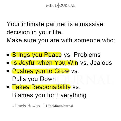 Your Intimate Partner Is A Massive Decision In Your Life