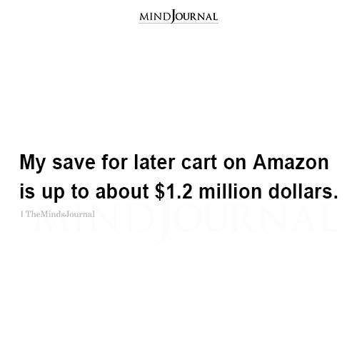 My Save For Later Cart On Amazon