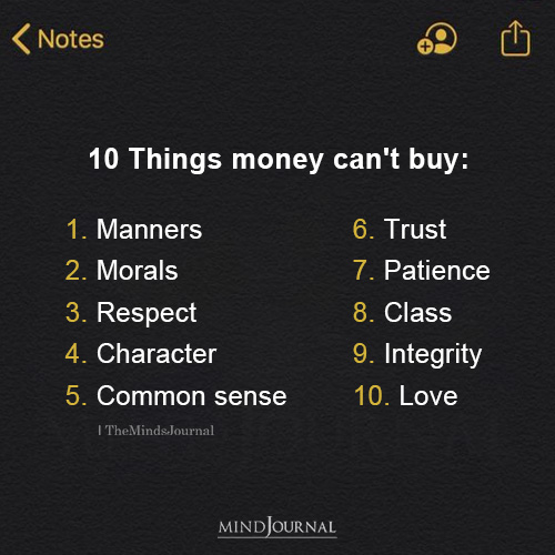 Things Money Cant Buy