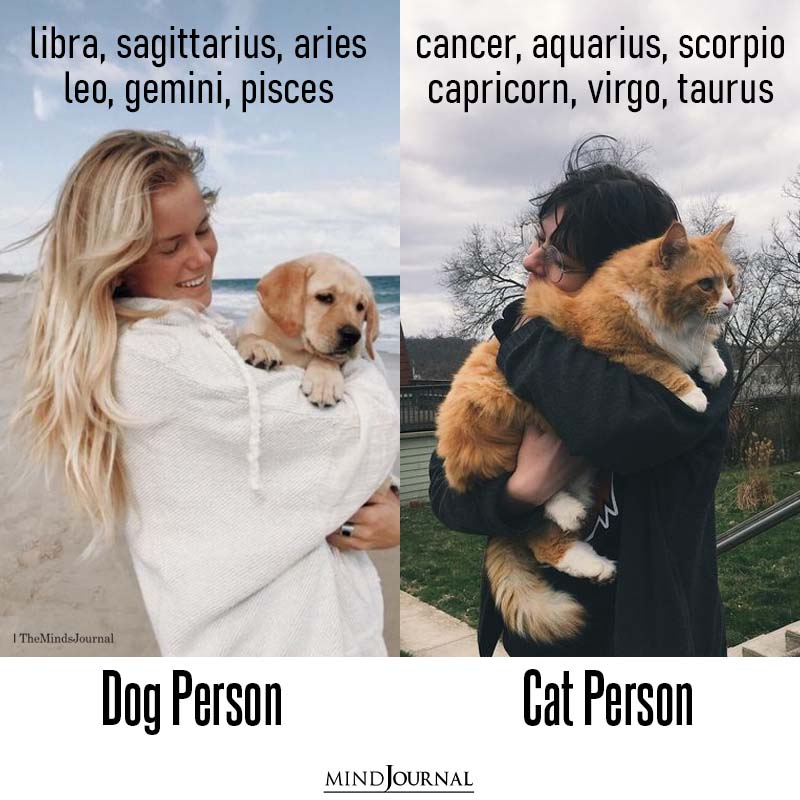 Zodiac Signs As Dog People And Cat People