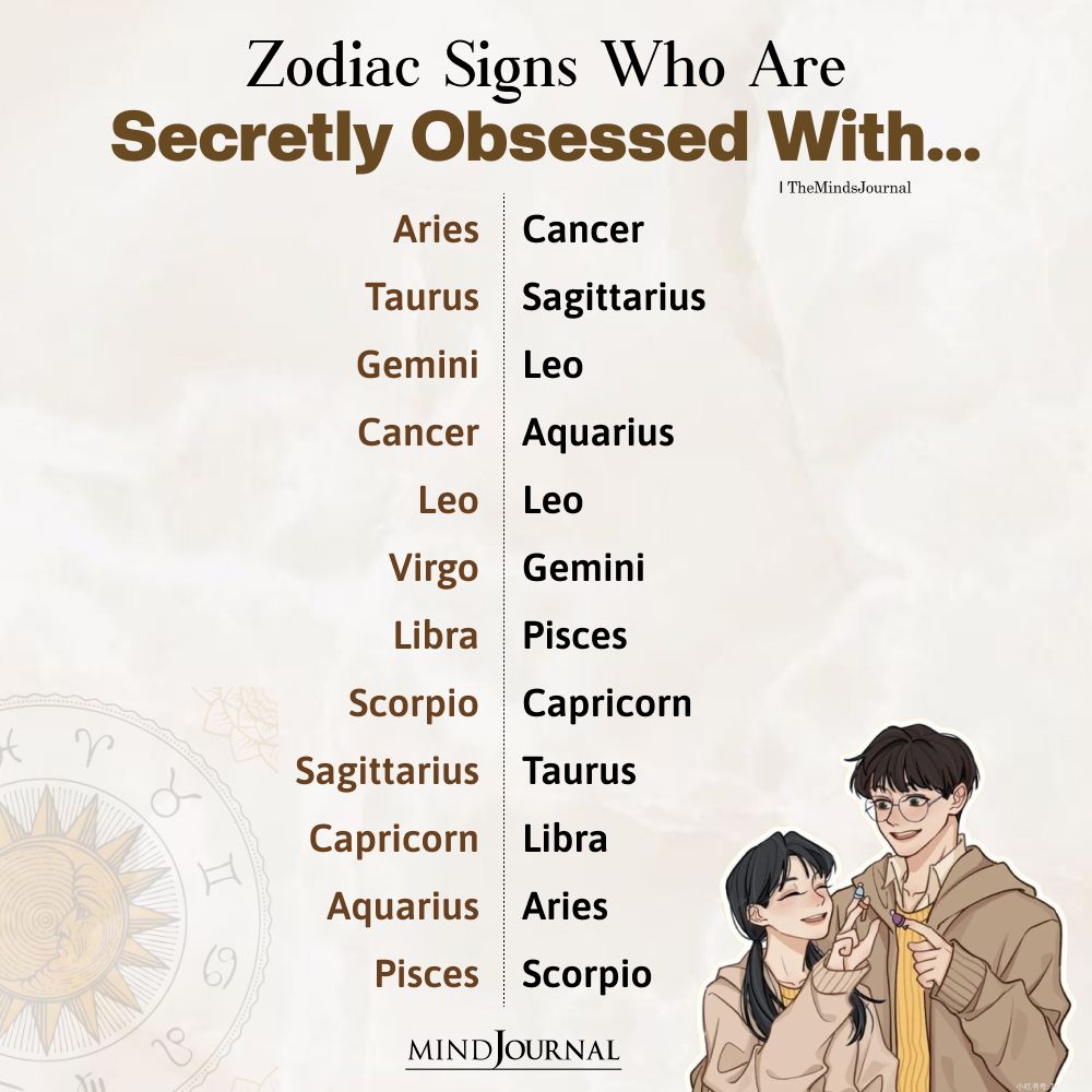 Zodiac Signs Who Are Secretly Obsessed With…