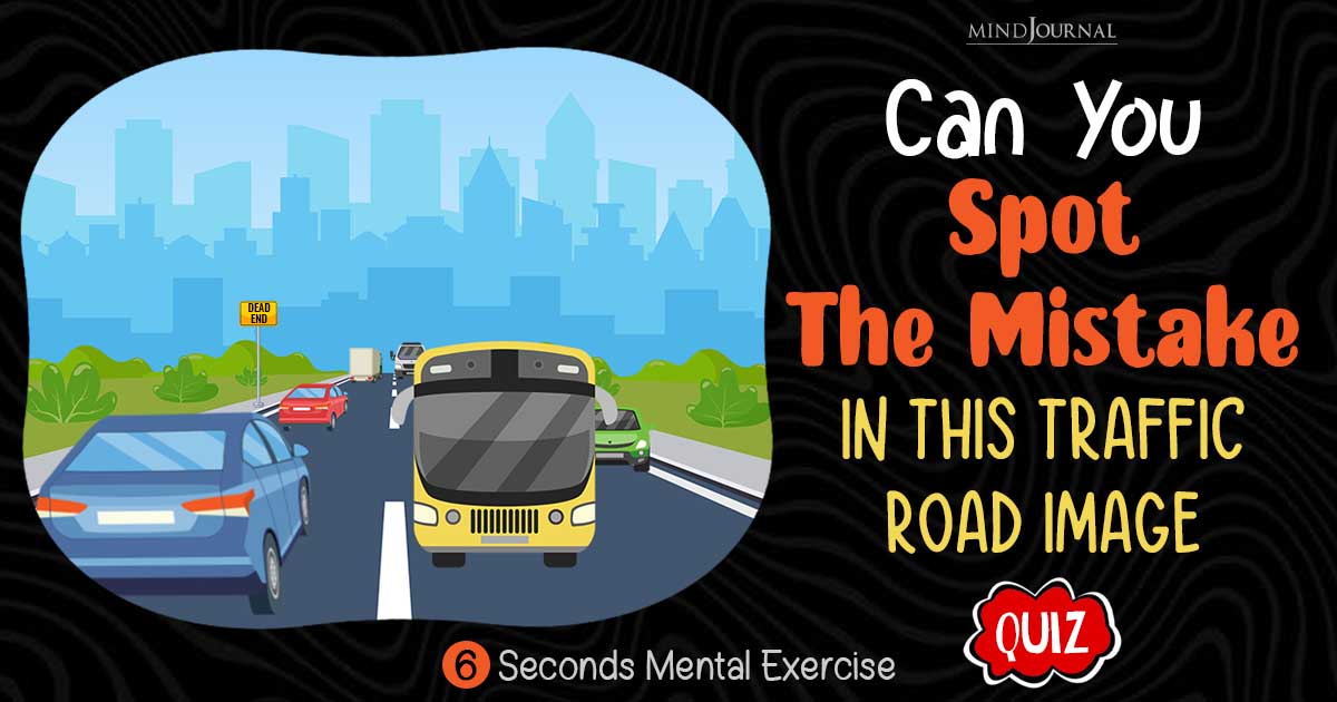 Can You Spot The Mistake In This Traffic Road Image In 6 Seconds? Mental Exercise