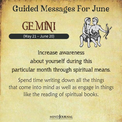 Gemini Increase awareness about yourself