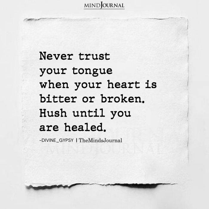 Never Trust Your Tongue