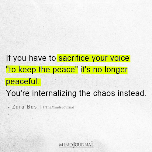 If You Have To Sacrifice Your Voice