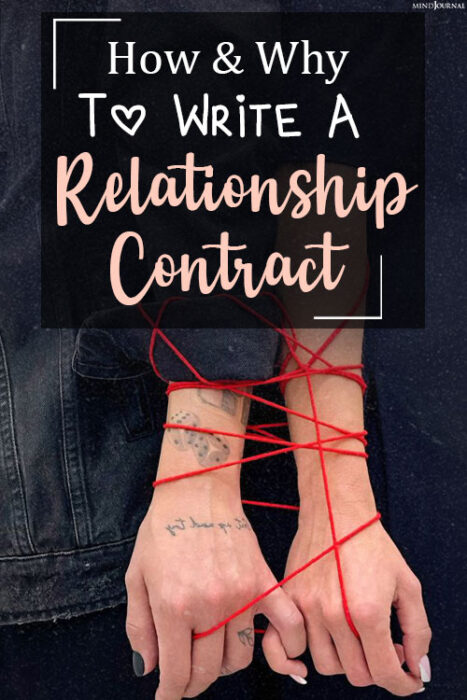 how to write a relationship contract