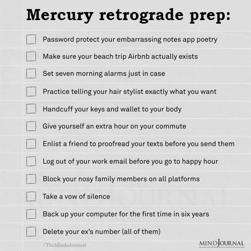 Mercury Retrograde Prep