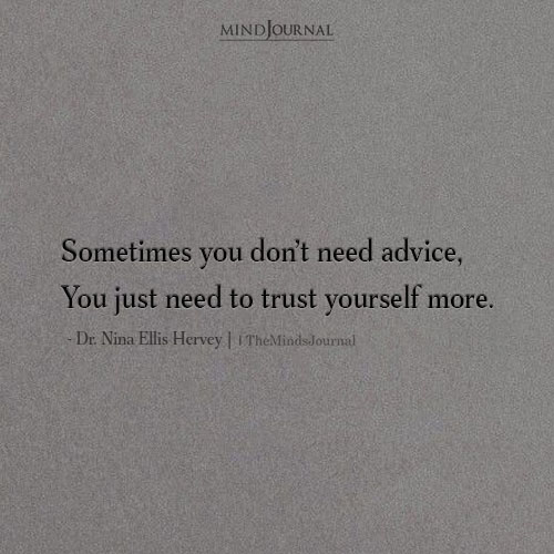 Sometimes You Don’t Need Advice