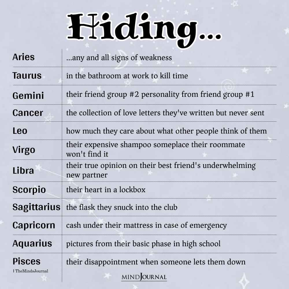 These Zodiac Signs Are Hiding