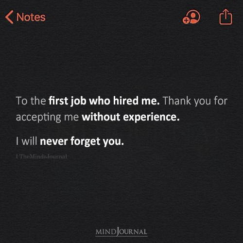 Thank You To The First Job Who Hired Me
