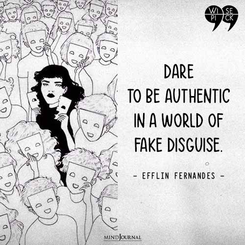 Efflin Fernandes Dare to be authentic