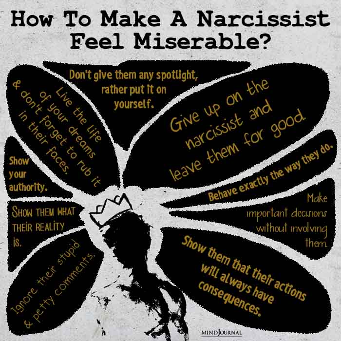 How to Make a Narcissist Miserable infographic