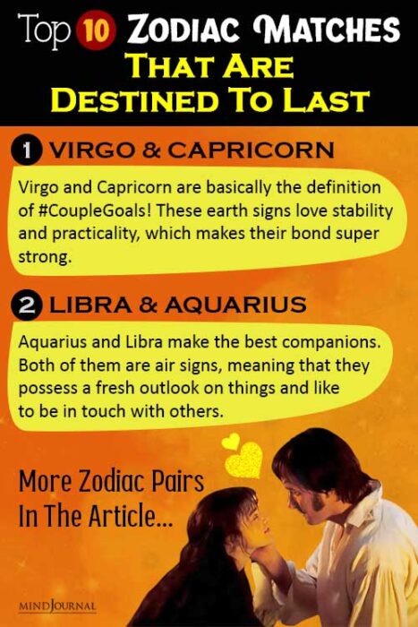 most long lasting zodiac couples