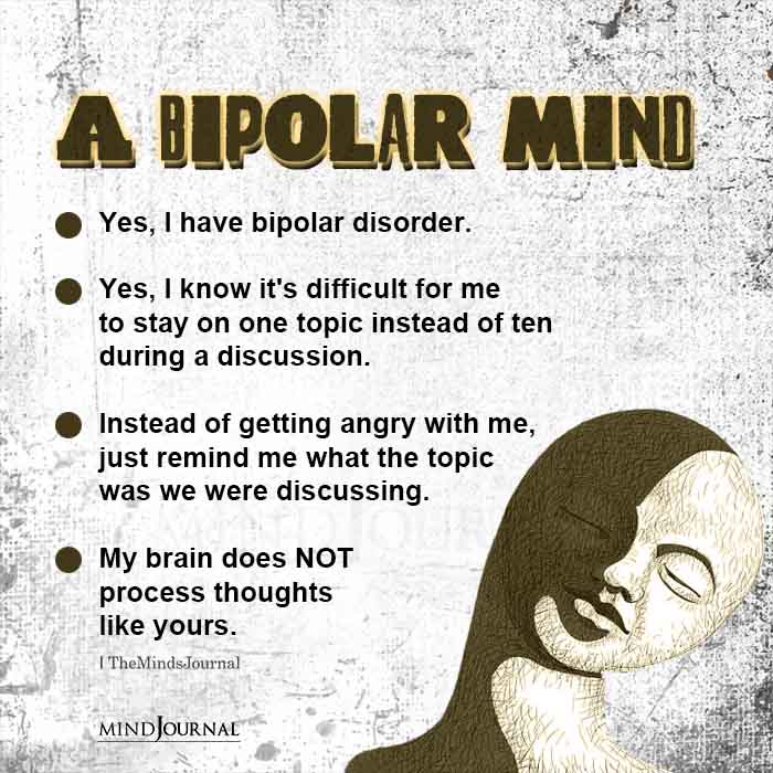 how a person with bipolar disorder thinks