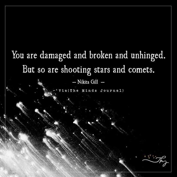 You Are Damaged And Broken And Unhinged