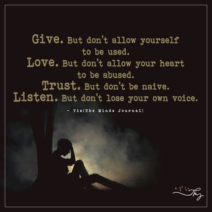 Give. But Don’t Allow Yourself To Be Used