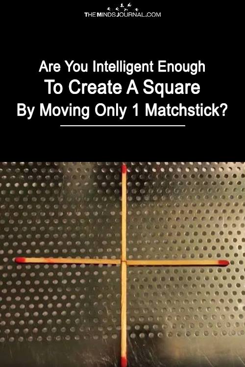 move one matchstick to make a square