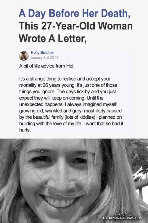 A Day Before Her Death, This 27-Year-Old Woman Wrote A Letter, Which Will Change Your Life Forever