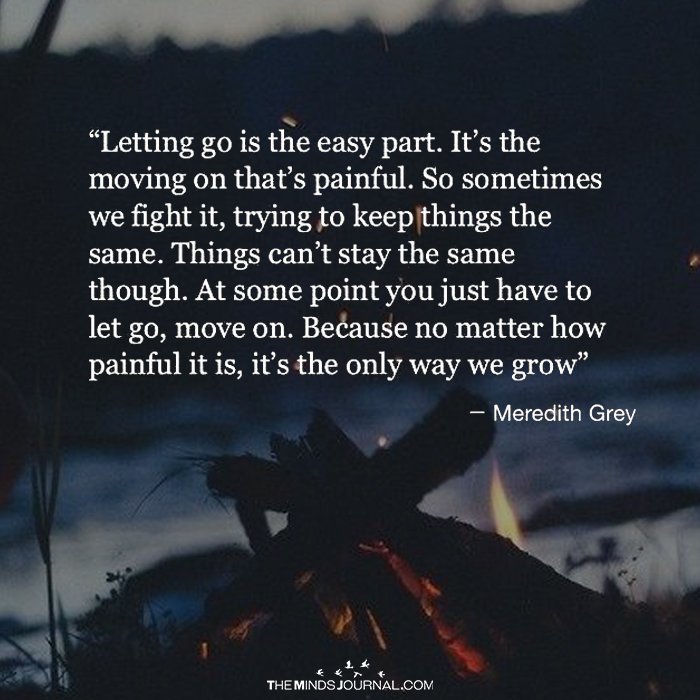 letting go of someone