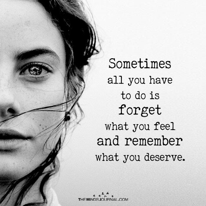 Sometimes All You Have To Do Is Forget