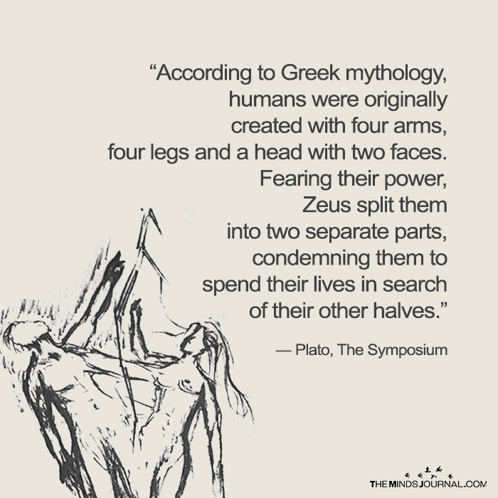 According To Greek Mythology, Humans Were Originally Created With 4 Arms, 4 Legs And A Head With Two Faces