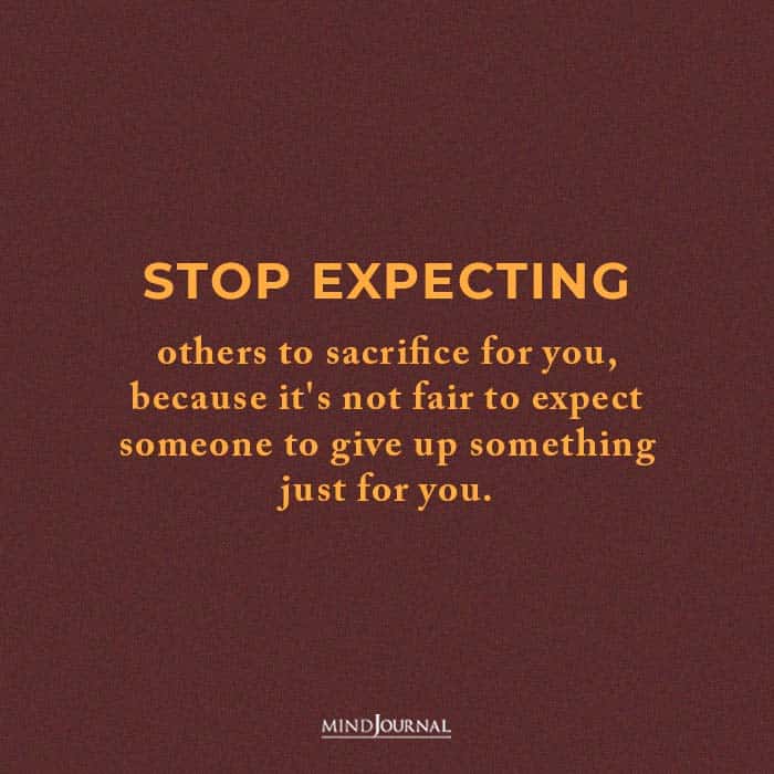 stop expecting