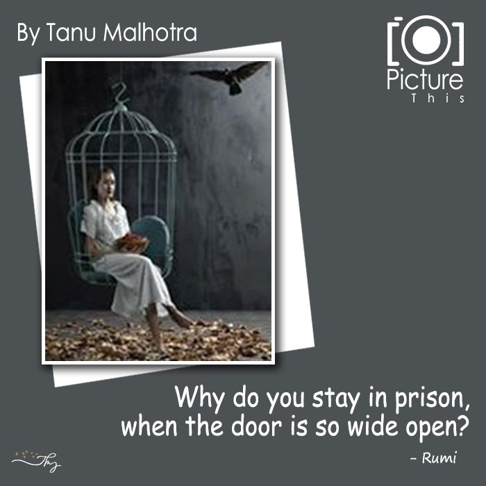 “Why Do You Stay In Prison, When The Door Is So Wide Open?”   ― Jalaluddin Rumi