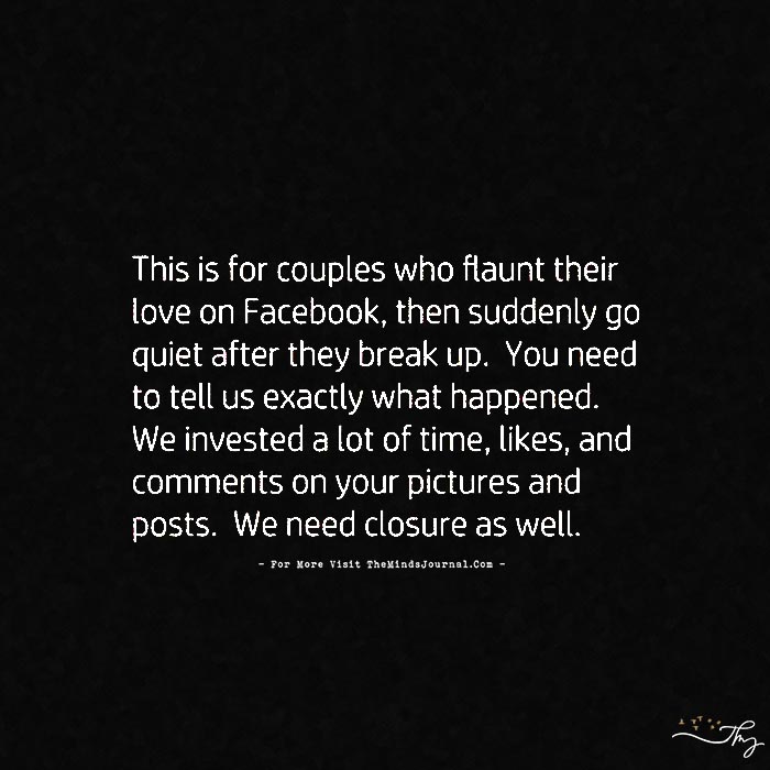 This is for couples who flaunt their love on facebook…