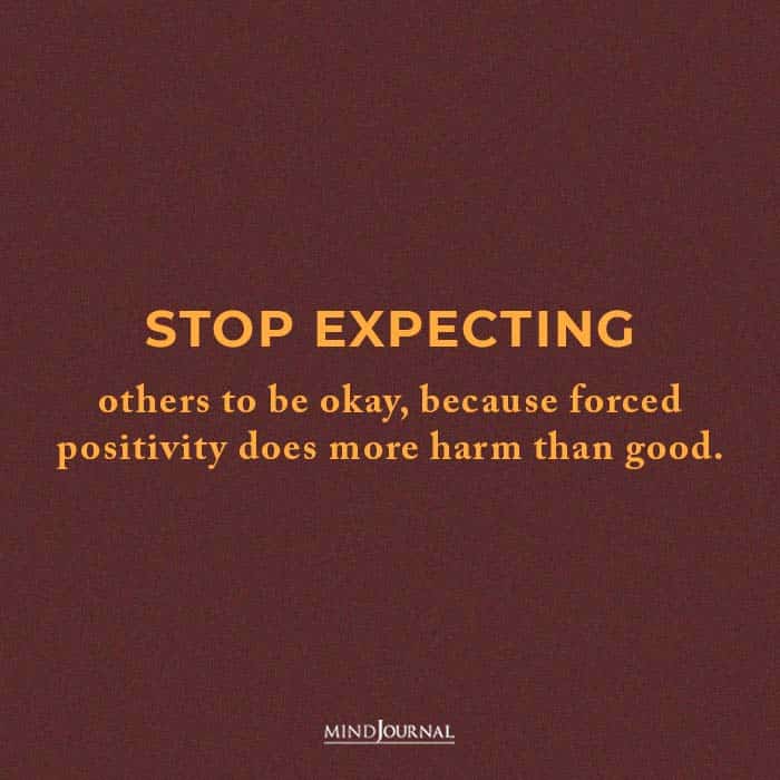 stop expecting