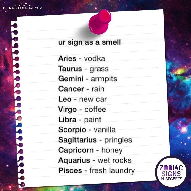 Your Sign As A Smell