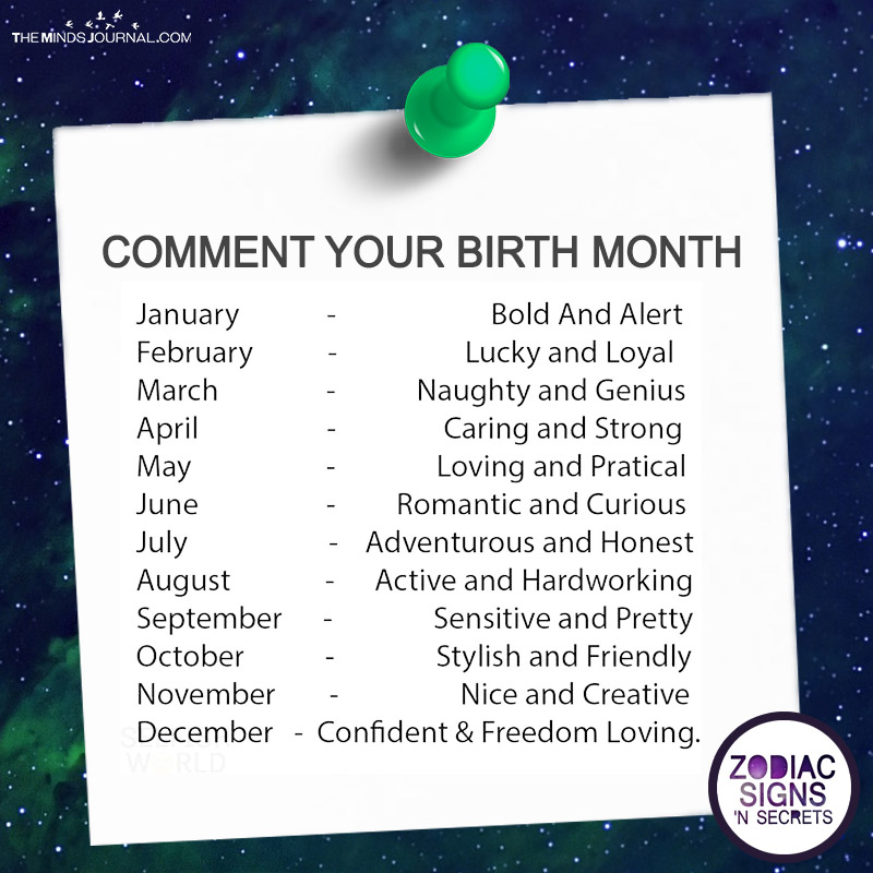 Comment Your Birth Month