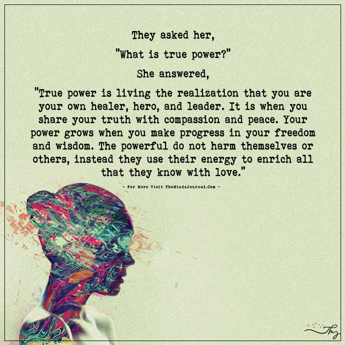 They Asked Her What Is True Power?