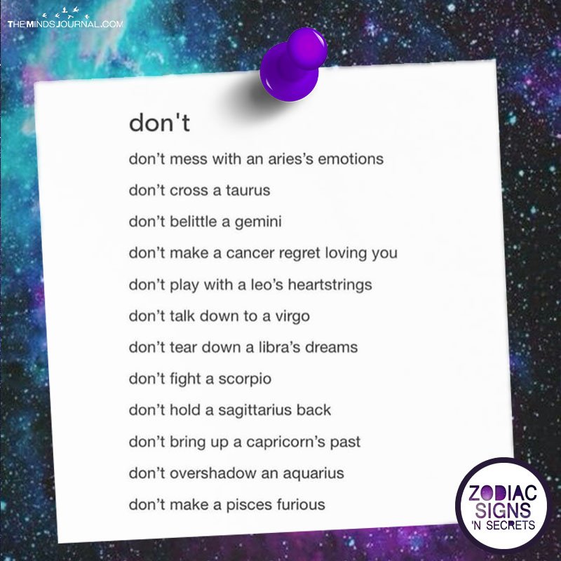 Things That Are ‘don’t’ For The Signs