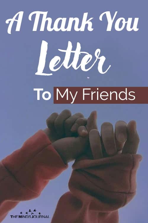 A Thank You Letter To My Friends pin