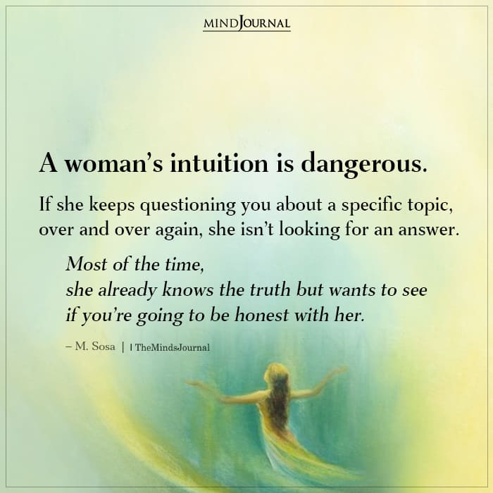 A Woman’s Intuition Is Dangerous