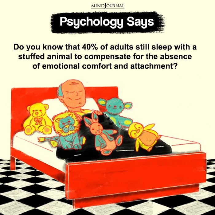 Do You Know That 40% Of Adults Still Sleep With A Stuffed Animal